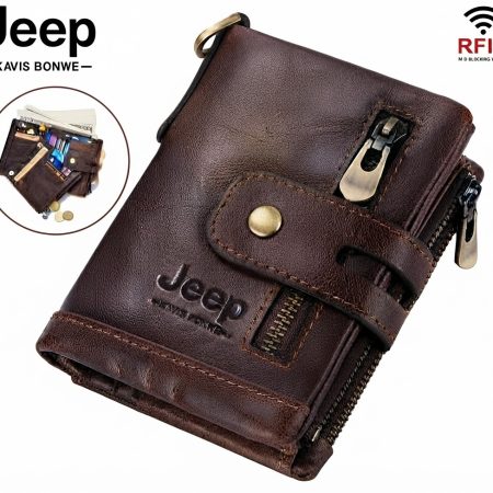 100% Original Leather Money Bag -  (Coffee Color)